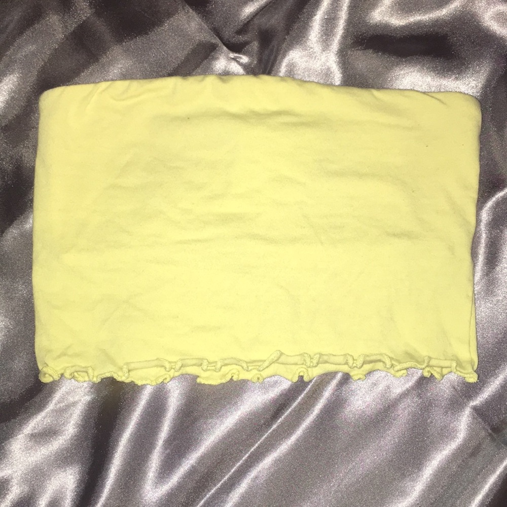 Pacsun• Yellow crop tube top